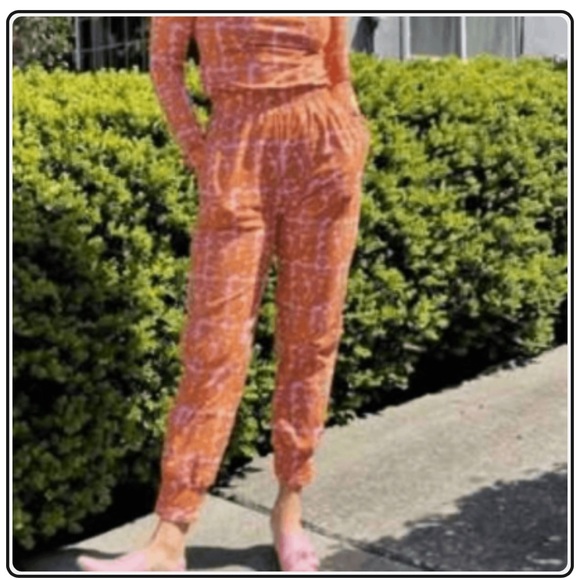 Nooworks Orange and Pink Patterned Joggers “Pebble People” - Picture 10 of 12